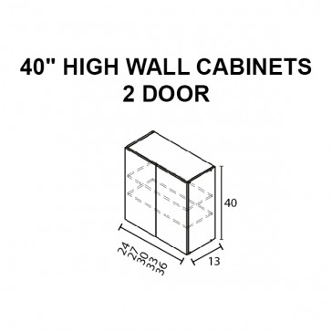 W2440 - 40" High Cabinets 2 Door Wall Boxes