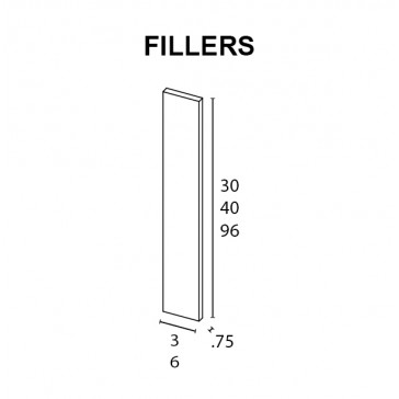 TF396 - Tall Filler 3' x 96' Molding - Slab Coffee