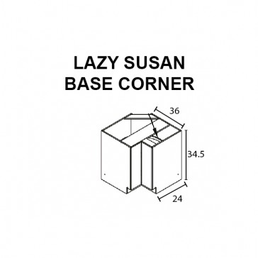 BLS36 - Lazy Susan Corner Base  Boxes