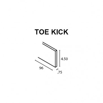 Toe Kick TK8 - Toe Kick Molding 96' - Slab Coffee